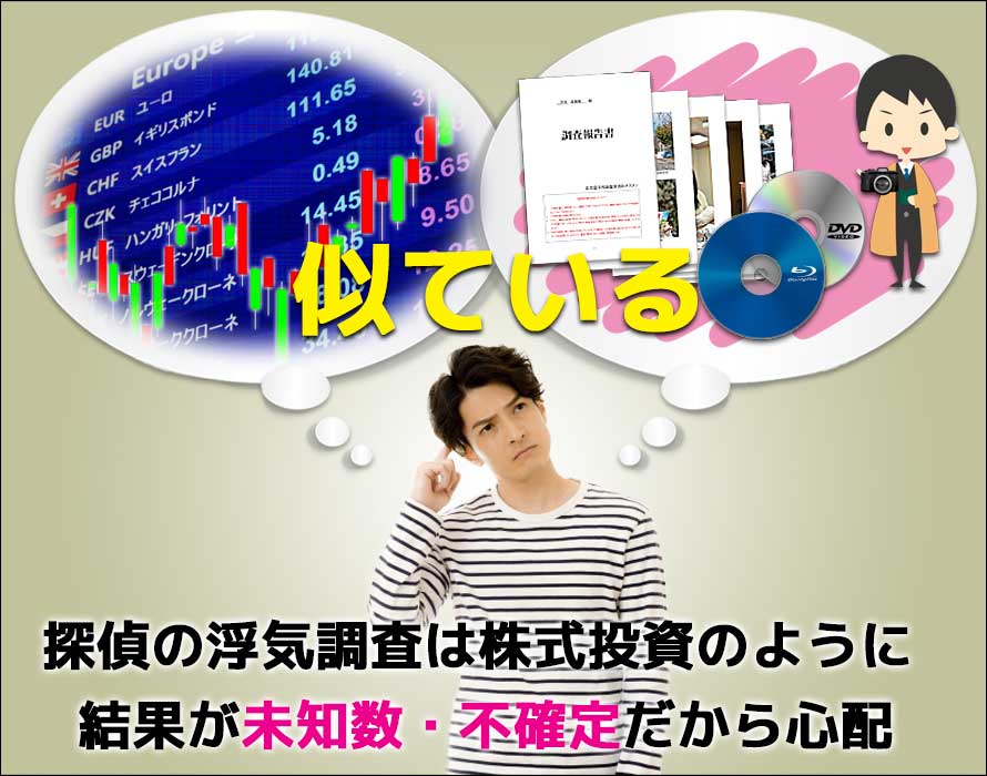探偵の浮気調査も株取引も必ず成功するわけではない